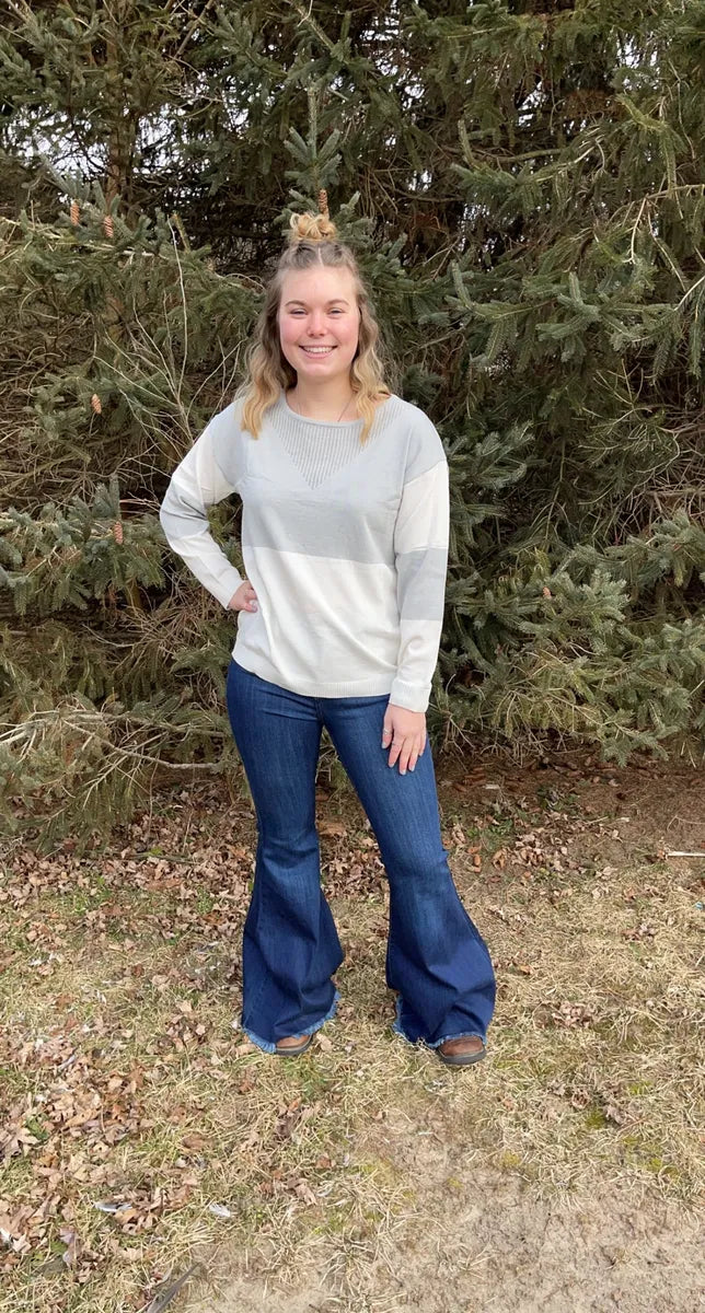 Grey Block Sweater